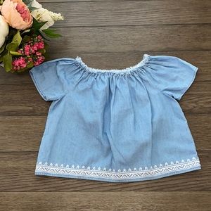 Super cute light denim top Abercrombie Kids